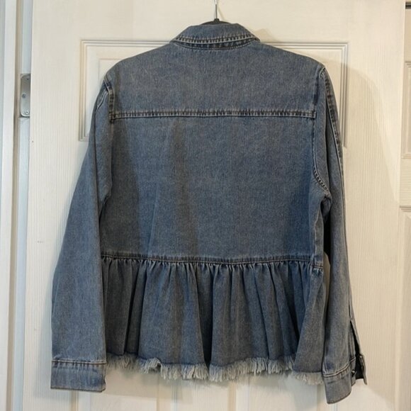 New without tags, Mud Pie denim jacket, Size L - Picture 3 of 3